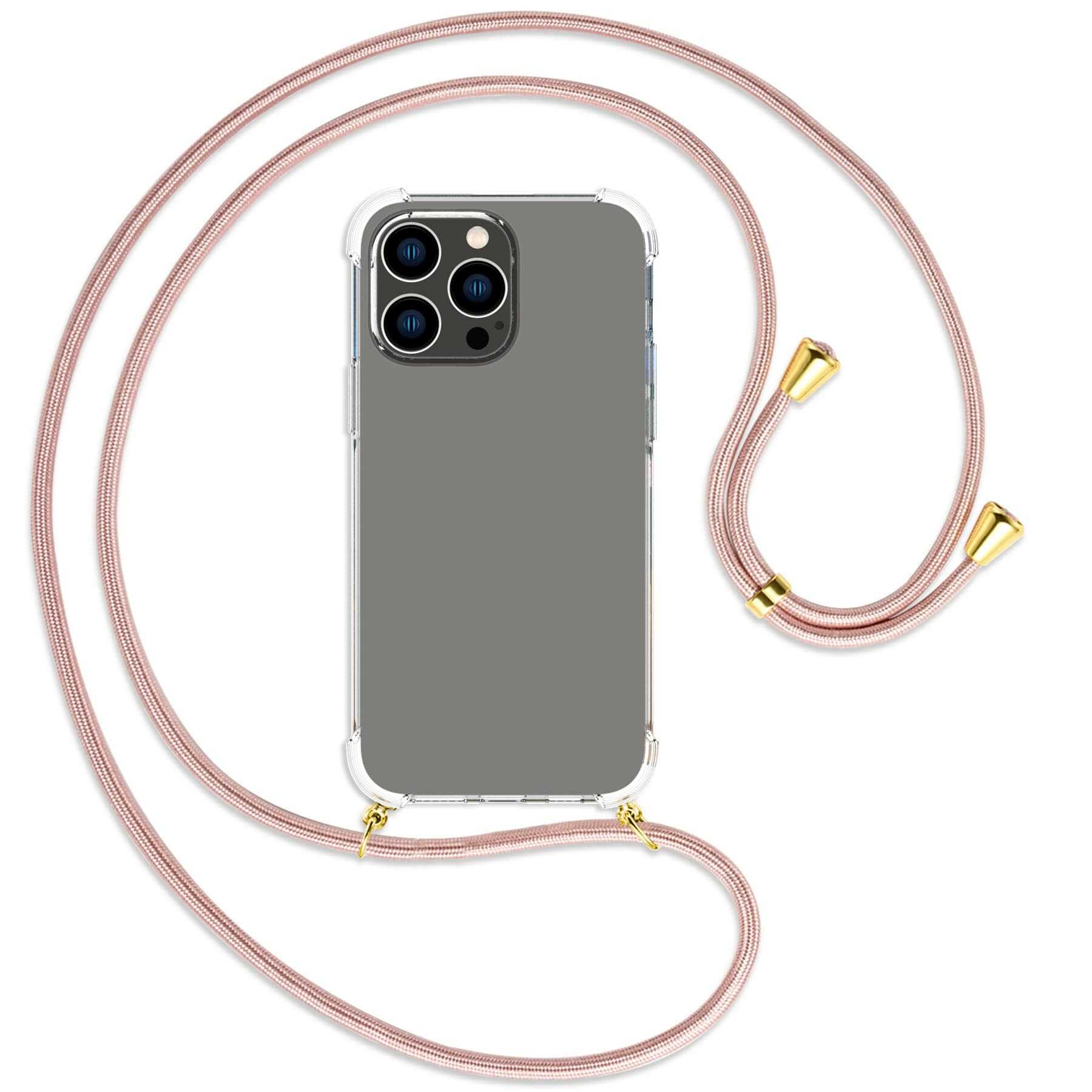 / Backcover, MTB Max, mit iPhone Kordel, Rosegold MORE Apple, ENERGY 14 gold Umhänge-Hülle Pro