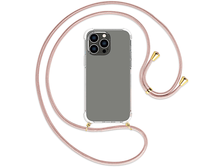 / Backcover, MTB Max, mit iPhone Kordel, Rosegold MORE Apple, ENERGY 14 gold Umhänge-Hülle Pro