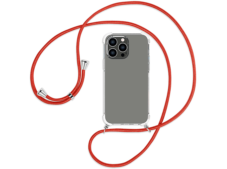 Offizieller Outlet-Versandhandel MTB MORE ENERGY Umhänge-Hülle mit Apple, / Pro 14 iPhone Rot silber Max, Backcover, Kordel