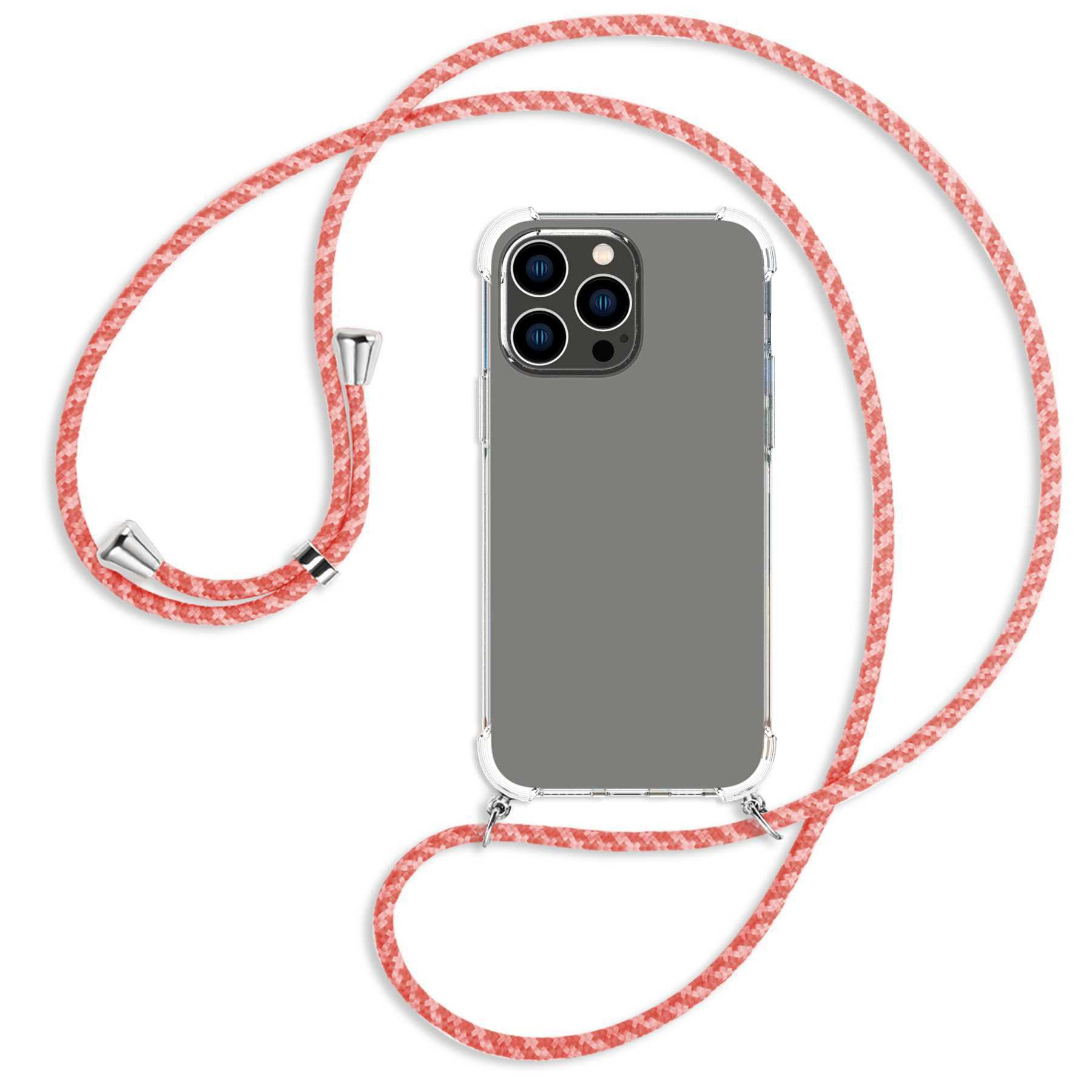 MTB MORE ENERGY Umhänge-Hülle / Max, Apple, iPhone Kordel, Dream silber Pro Pastel mit 14 Backcover