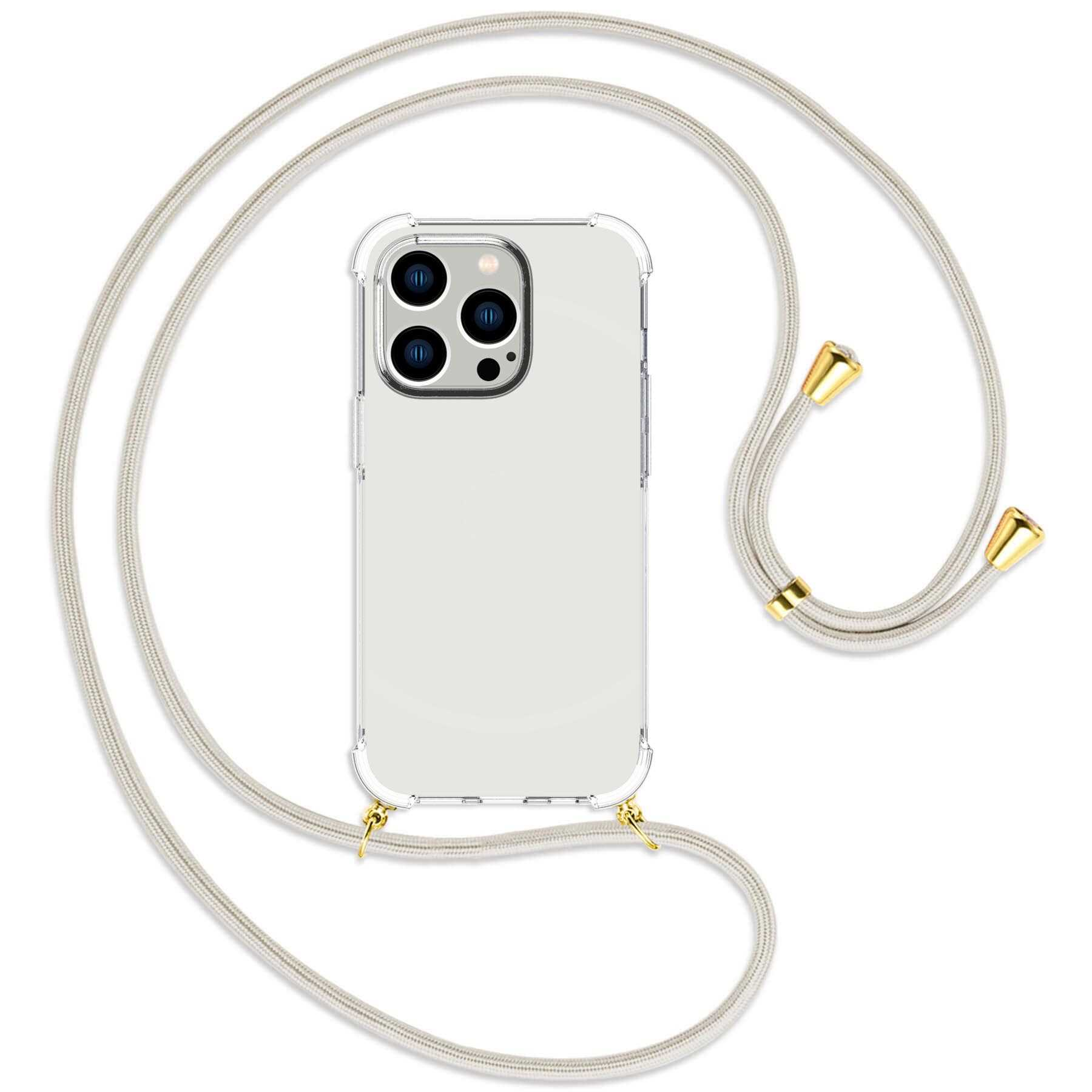 gold White MTB ENERGY Backcover, MORE Umhänge-Hülle / 14 Kordel, mit Broken iPhone Apple, Pro,