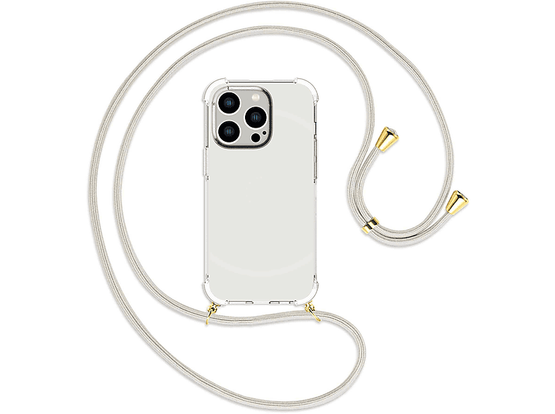 gold White MTB ENERGY Backcover, MORE Umhänge-Hülle / 14 Kordel, mit Broken iPhone Apple, Pro,