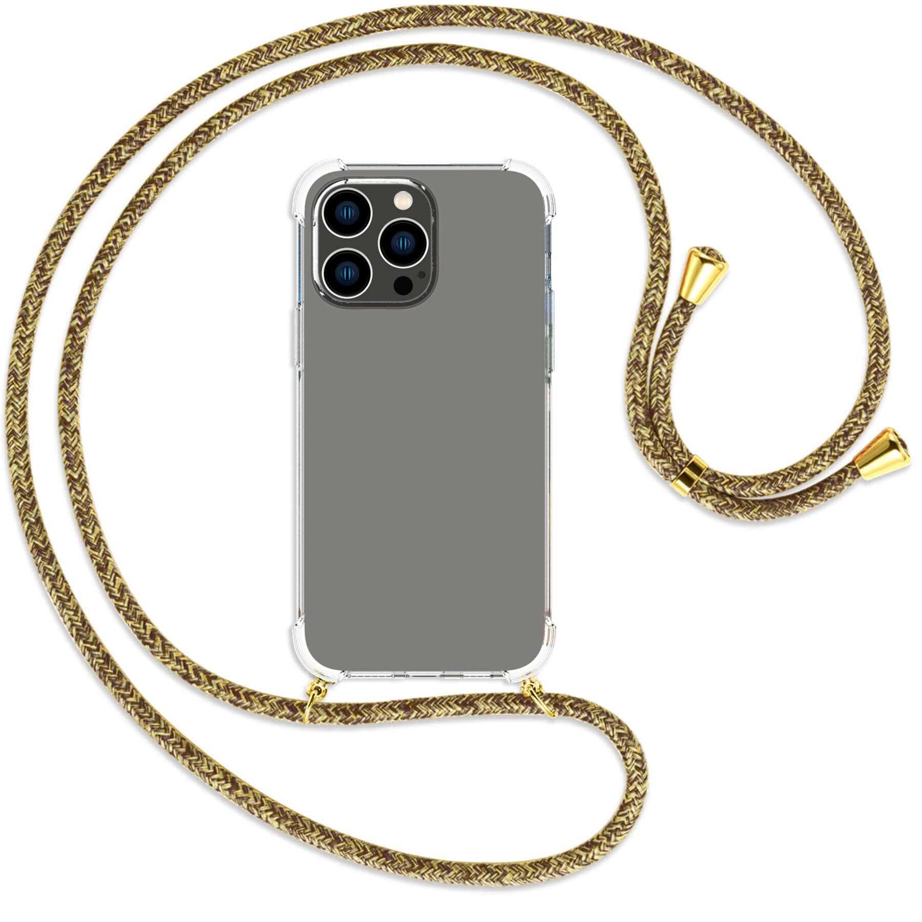 Natural gold Pro Kordel, Backcover, Apple, iPhone MORE MTB mit / ENERGY Max, 14 Umhänge-Hülle