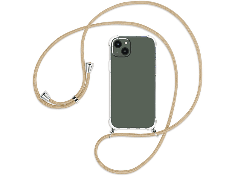MTB MORE ENERGY / Apple, 14 silber Caramel iPhone Umhänge-Hülle Plus, Kordel, Backcover, mit
