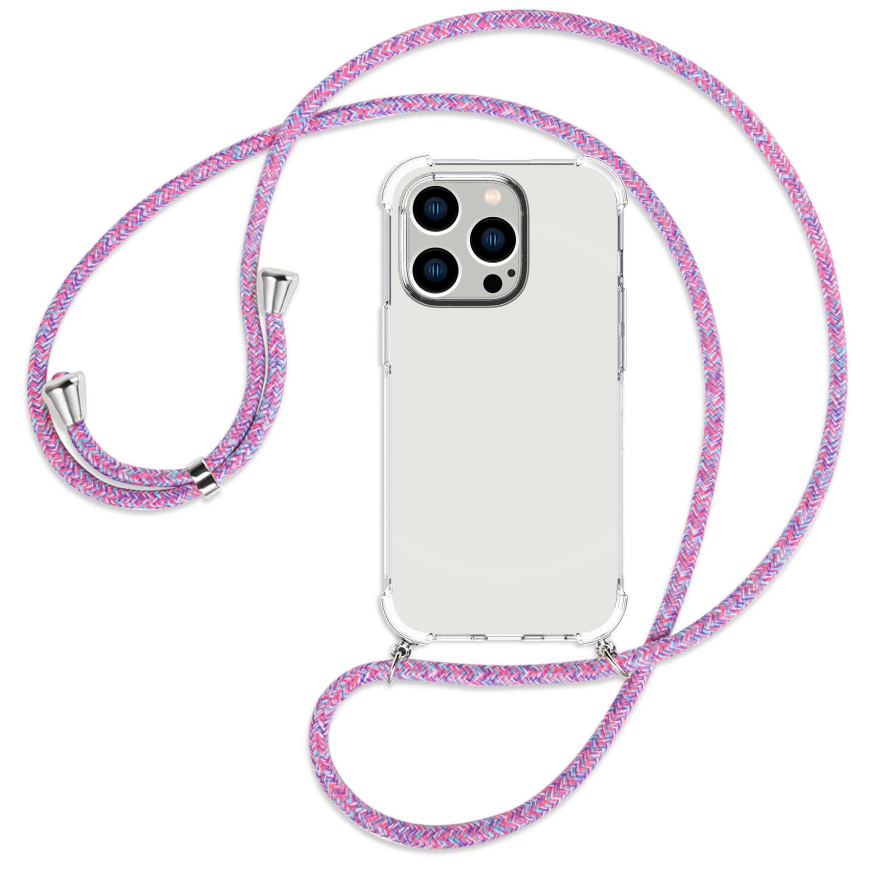 Kordel, silber Unicorn Umhänge-Hülle Pro, 14 MTB MORE Purple ENERGY / iPhone mit Apple, Backcover,