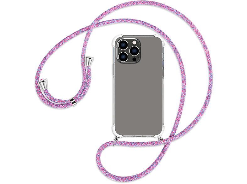 MTB MORE ENERGY Apple, / silber Backcover, iPhone Purple Kordel, mit Pro 14 Unicorn Umhänge-Hülle Max