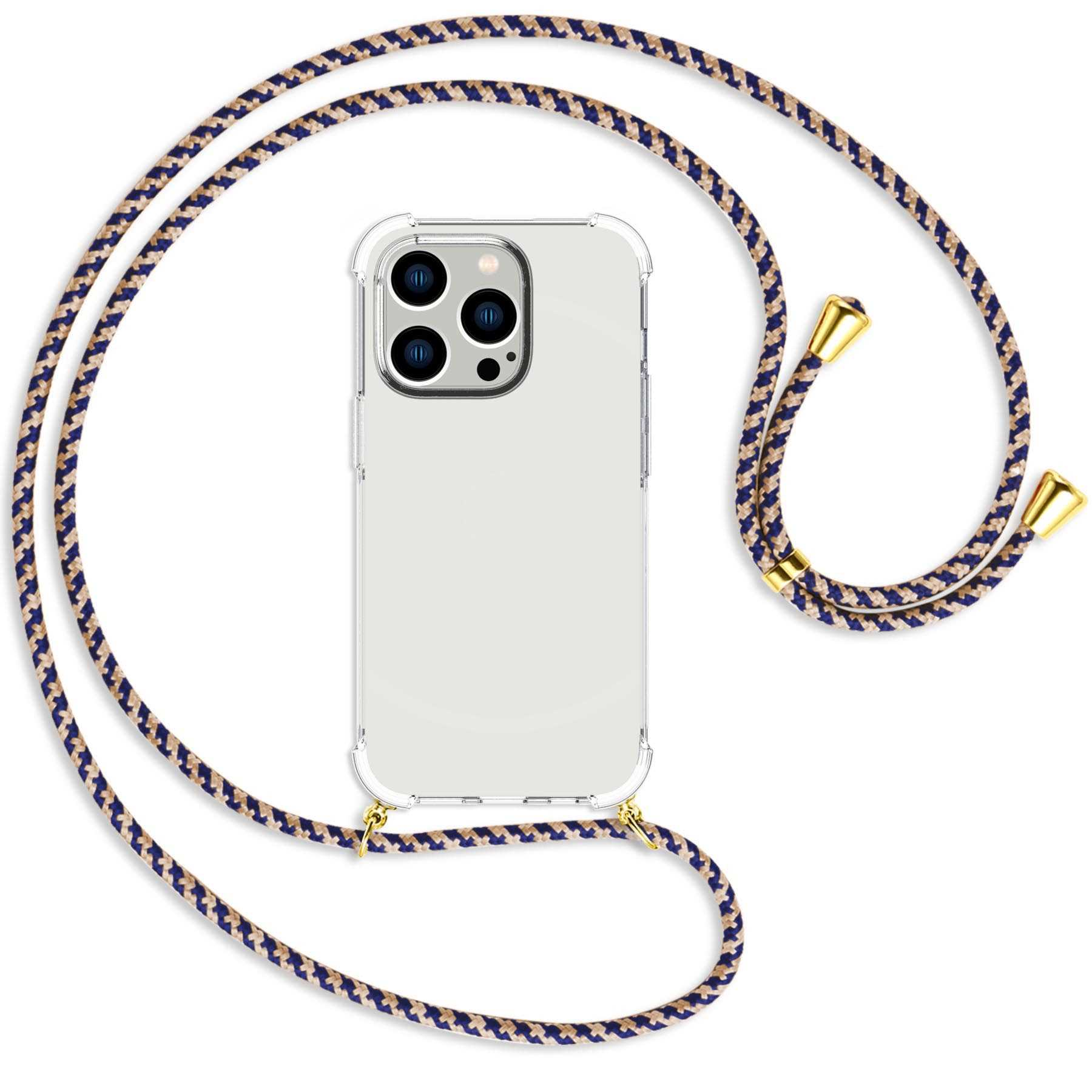 MTB MORE ENERGY Umhänge-Hülle gold Kordel, 14 / Pro, Royal Backcover, mit iPhone Apple