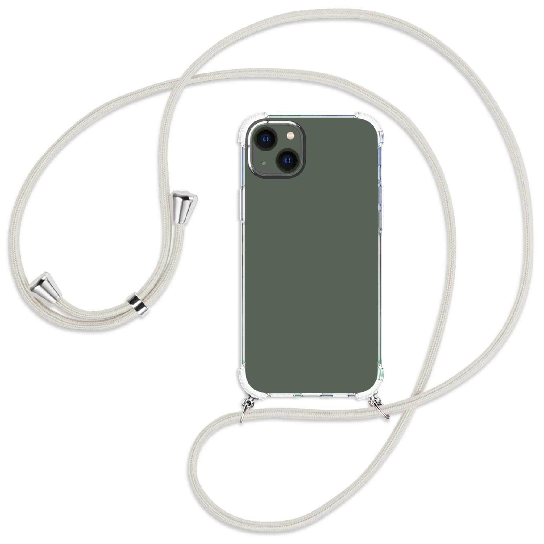 MORE silber Kordel, Backcover, Broken Umhänge-Hülle ENERGY Apple, White MTB Plus, / iPhone mit 14