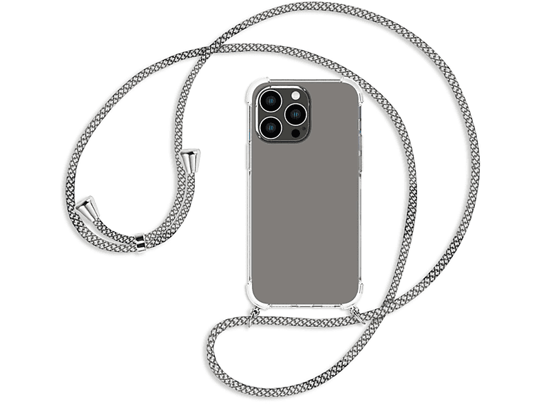 Kordel, Fancy silber MTB Umhänge-Hülle Pro Apple, 14 Backcover, iPhone mit Fishnet MORE / ENERGY Max,