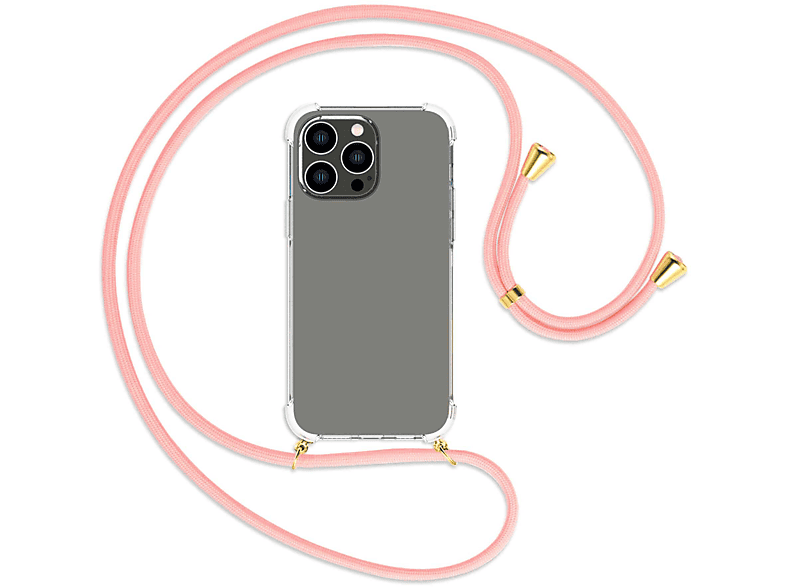 Backcover, Rosa gold 14 mit iPhone MTB Max, Umhänge-Hülle Pro ENERGY Apple, / Kordel, MORE