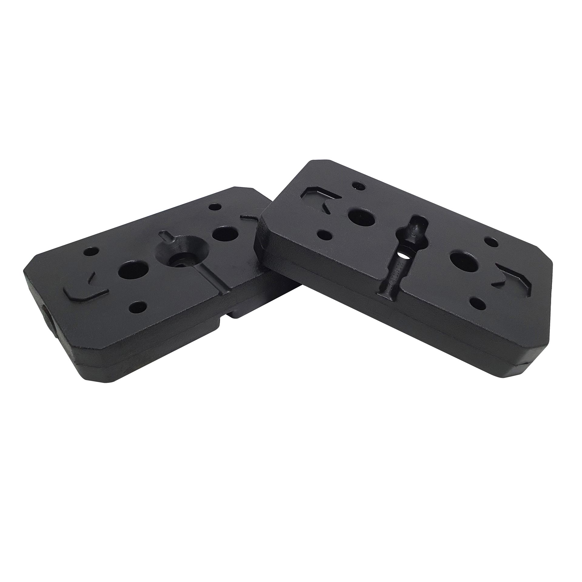 CHRISTOPEIT-SPORT GERMANY Set für Profi kg 2 x 5 Schwarz Gewichtsplatten, Center