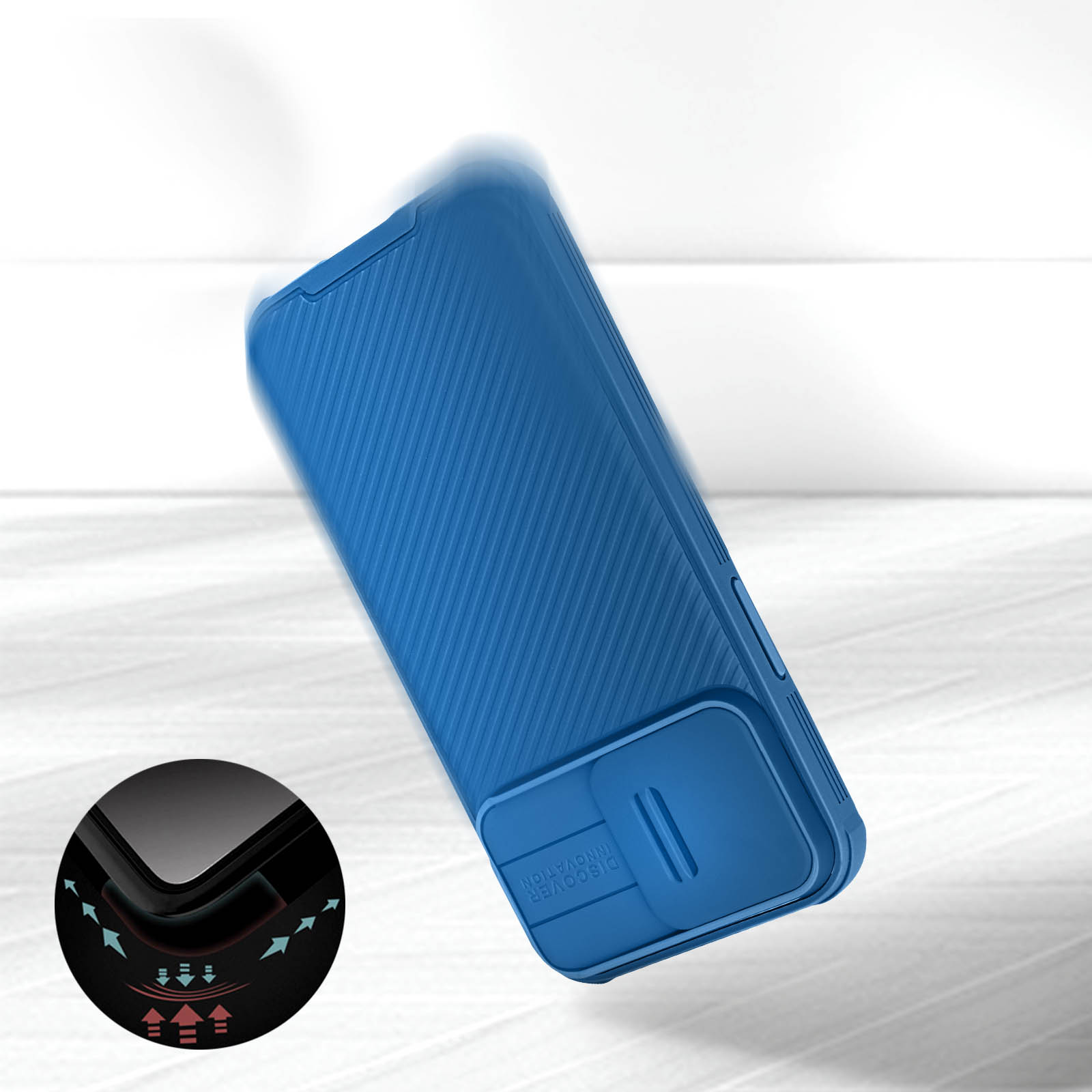 iPhone CamShield Pro Apple, Backcover, Series, Blau 13 Pro, NILLKIN