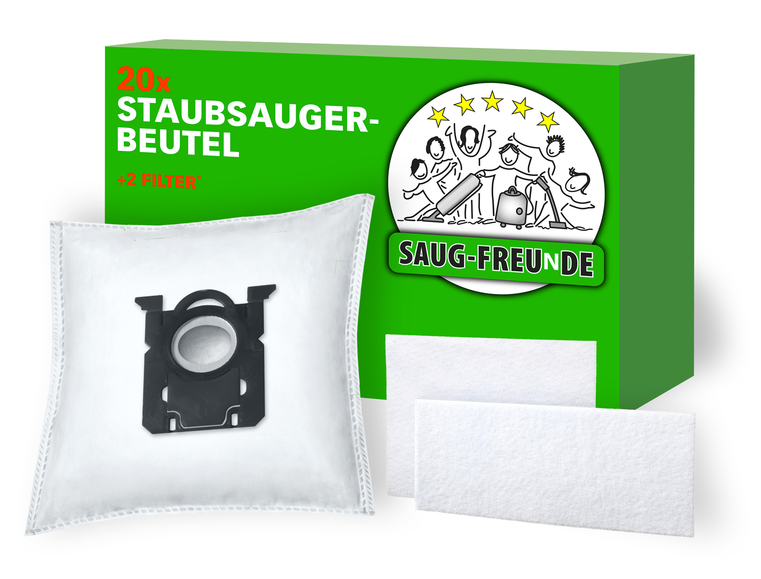 10x Staubsauger-Beutel SAUG-FREUNDE