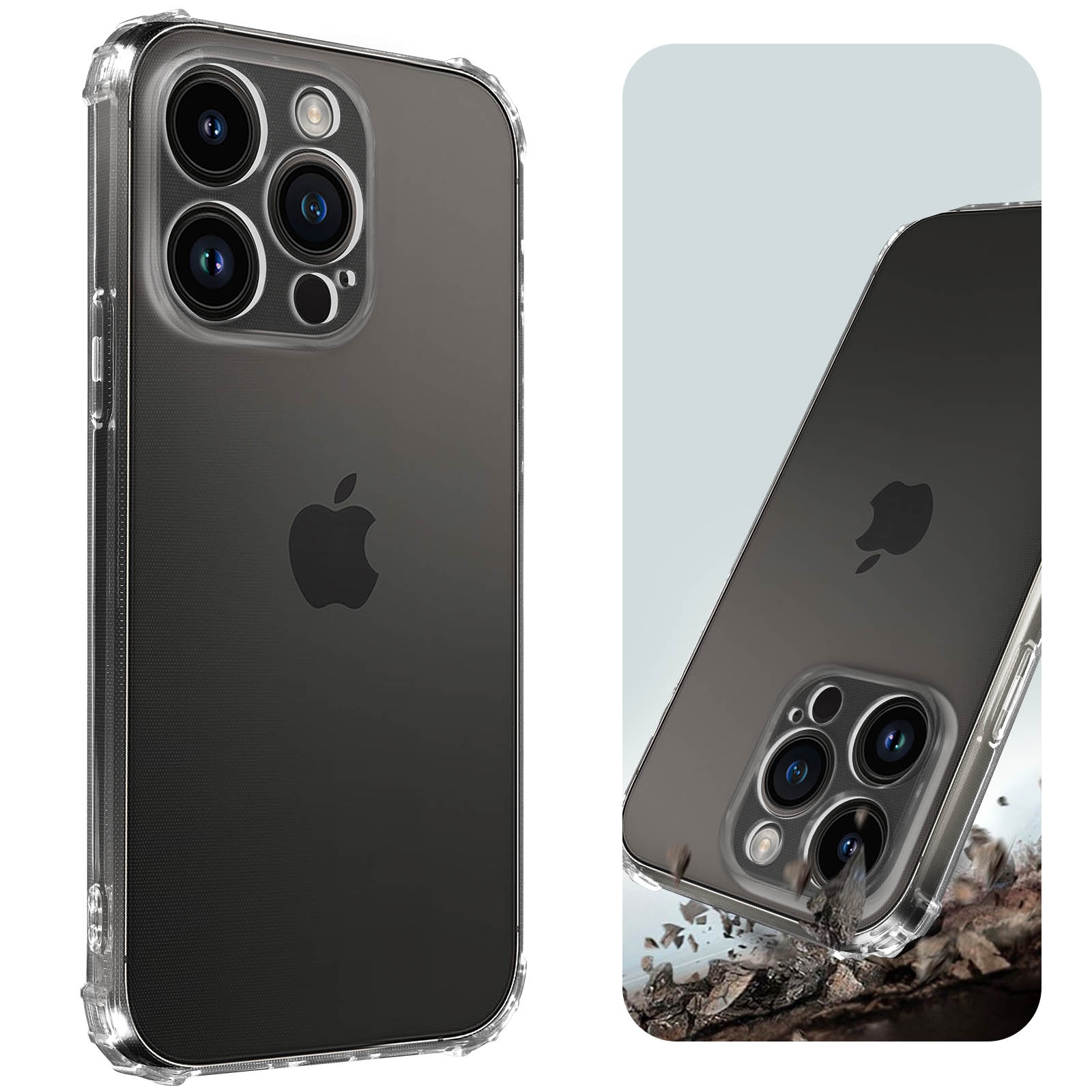 verstärkten Backcover, Transparent Max, Pro Ecken iPhone mit AVIZAR 14 Apple, Schutzhülle Series,