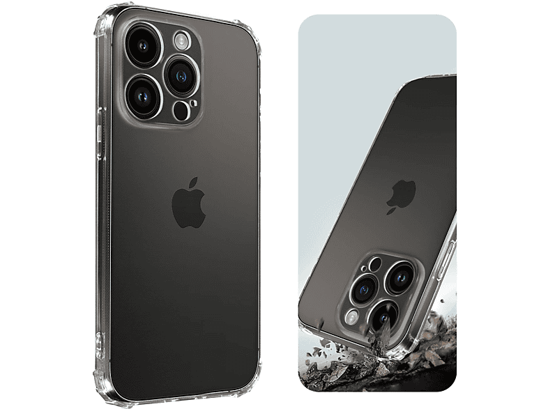 AVIZAR Schutzhülle Apple, Backcover, iPhone 14 Ecken Pro Max, Series, Transparent mit verstärkten
