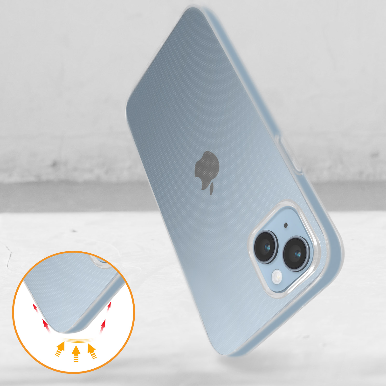 AVIZAR Gelhülle Apple, iPhone 14 Backcover, Series, Plus, Transparent