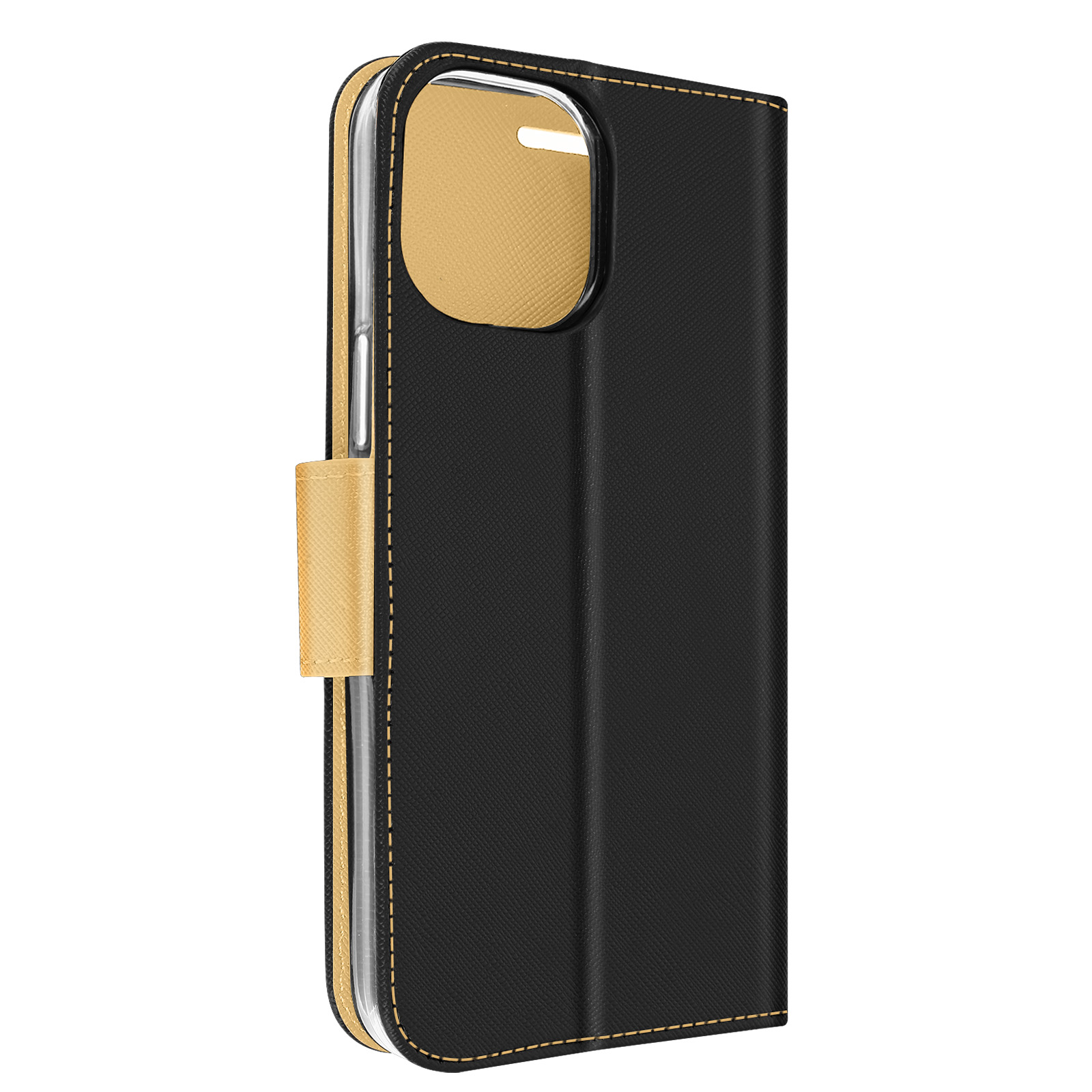 AVIZAR Fancy Series, Bookcover, Apple, Pro, 14 Schwarz iPhone