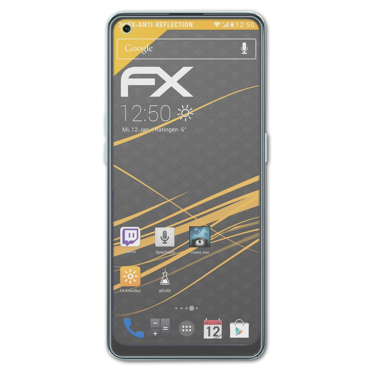 ATFOLIX 3x 5G) Displayschutz(für Oppo FX-Antireflex A96