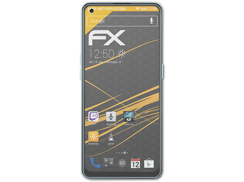 Oppo A96 Displayschutz(für ATFOLIX 3x 5G) FX-Antireflex