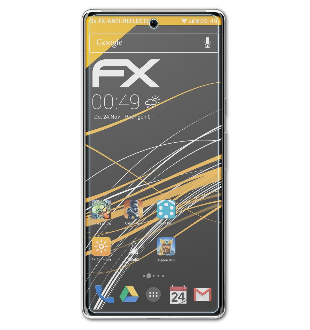 ATFOLIX 3x FX-Antireflex Displayschutz(für Google Pixel 6)