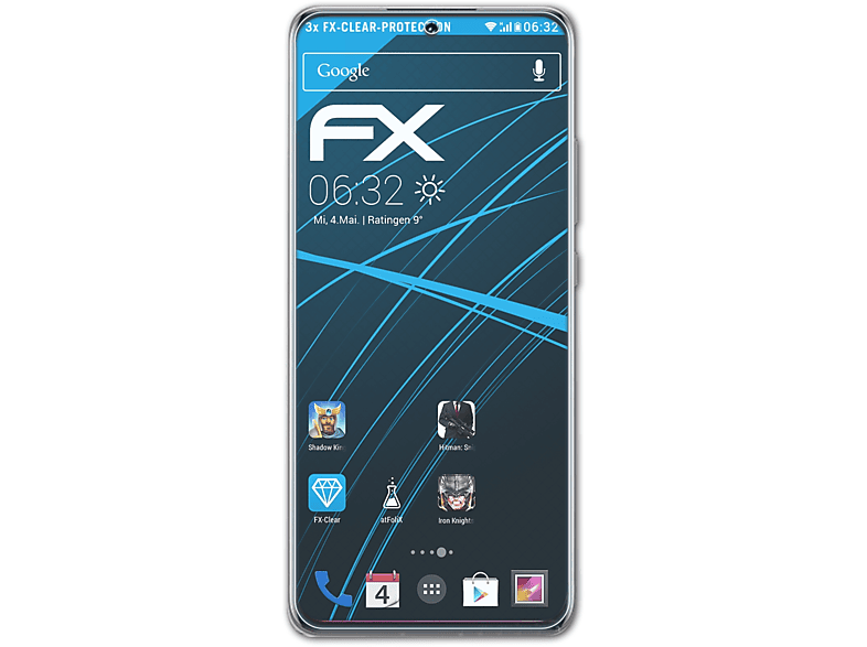 ATFOLIX 3x FX-Clear Displayschutz(für Xiaomi 12 Pro)