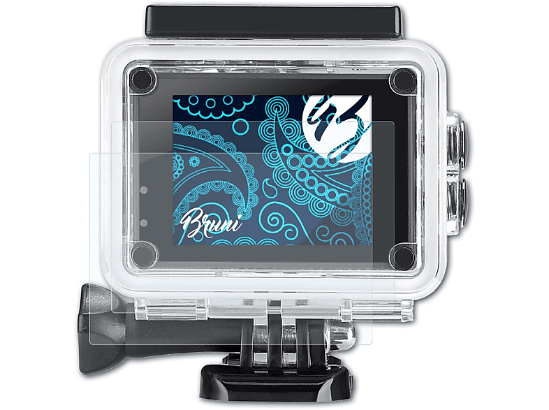 BRUNI 2x Basics-Clear Schutzfolie(für IceFox Action Cam 4k I5)