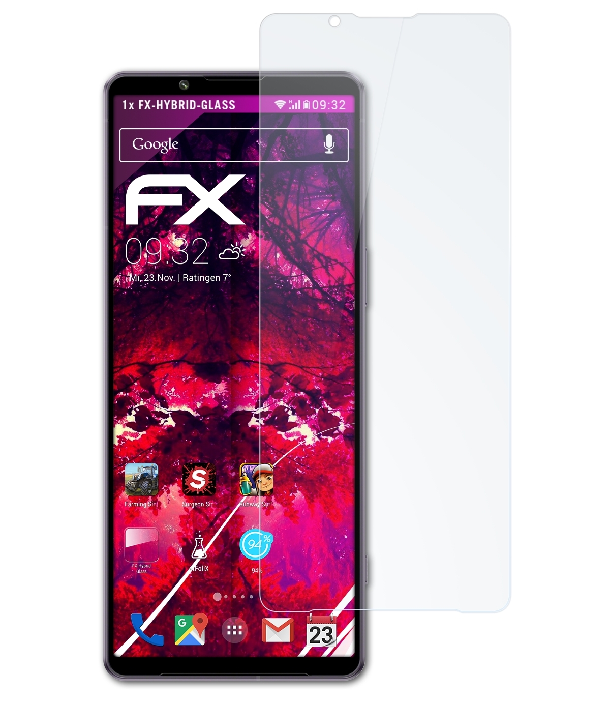 ATFOLIX FX-Hybrid-Glass Schutzglas(für Sony Xperia 1 IV)