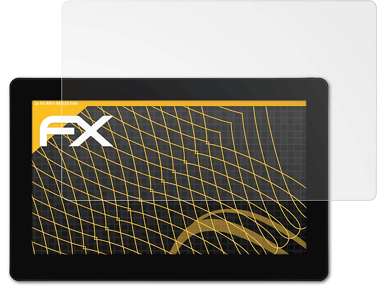 Kamvas Displayschutz(für FX-Antireflex 16 ATFOLIX Huion Pro 4K) 2x