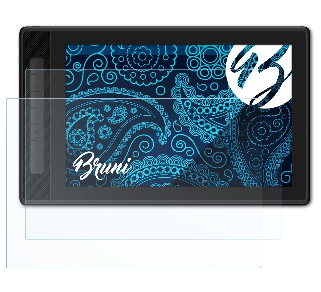 BRUNI 2x Basics-Clear Schutzfolie(für 13 (GT1302)) Huion Pro Kamvas