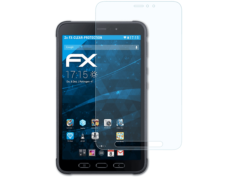 FX-Clear 2x Active ATFOLIX 3) Tab Galaxy Samsung Displayschutz(für