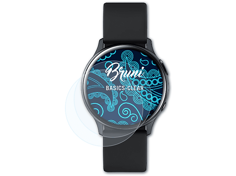 BRUNI 2x Basics-Clear Schutzfolie(für Smartwatcher Spirit (44mm)) | Smartwatch Schutzfolien & Gläser