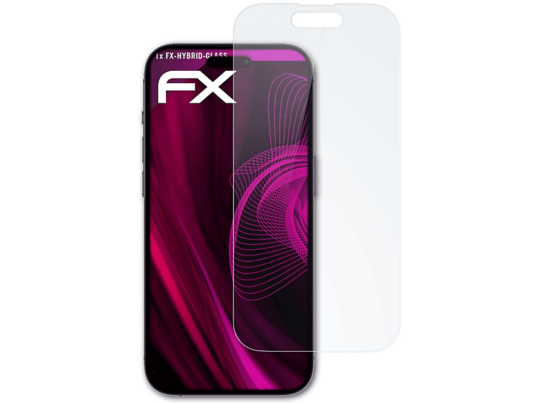 ATFOLIX FX-Hybrid-Glass Pro) Schutzglas(für Apple iPhone 14