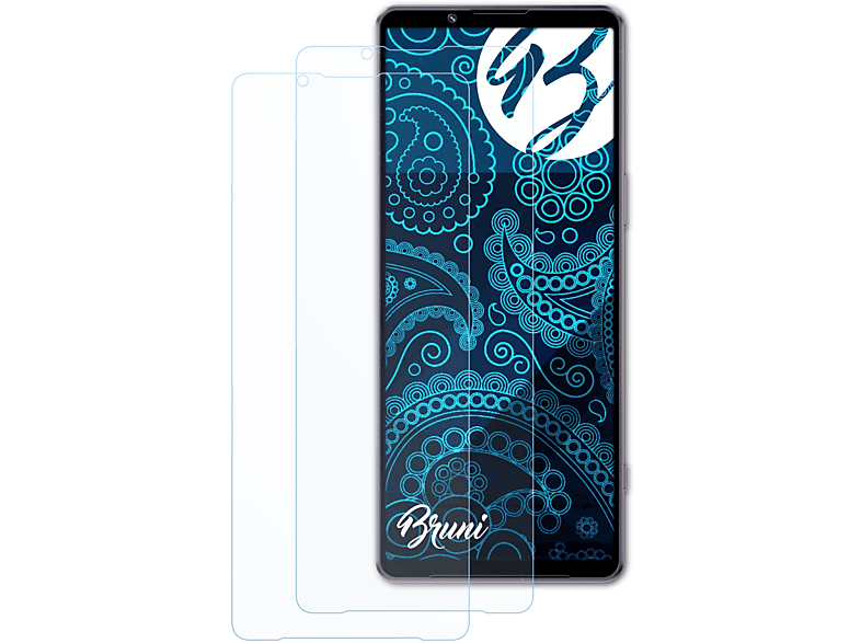 Xperia IV) 1 BRUNI 2x Basics-Clear Schutzfolie(für Sony