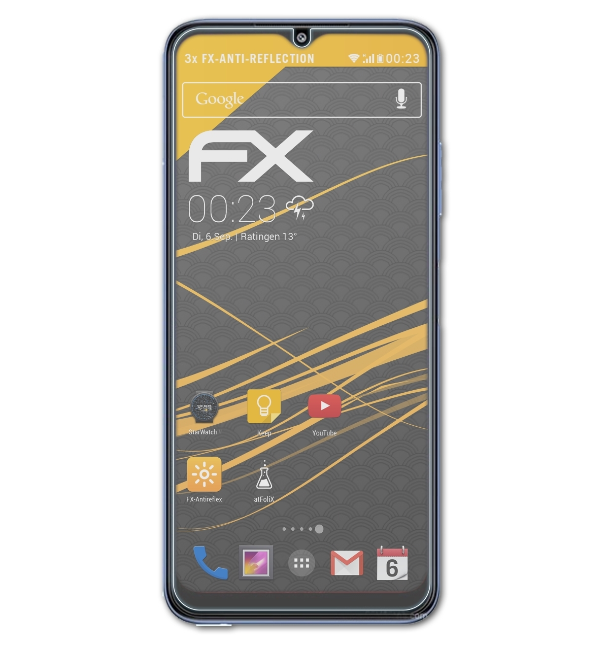 ATFOLIX 3x FX-Antireflex Displayschutz(für Samsung 5G) Galaxy F42