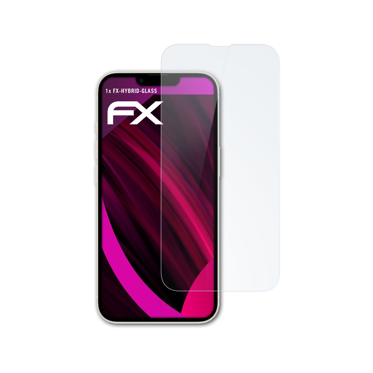 ATFOLIX FX-Hybrid-Glass Apple iPhone 14) Schutzglas(für
