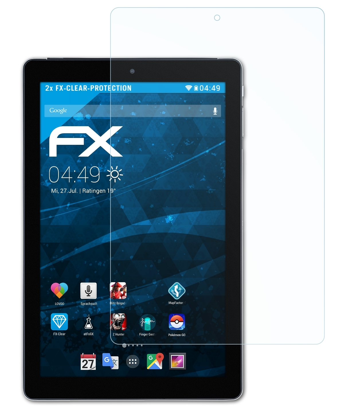 2x FX-Clear ATFOLIX Acepad AX1) Displayschutz(für