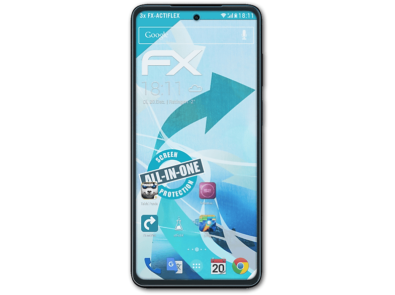 ATFOLIX 3x G52) FX-ActiFleX Moto Displayschutz(für Motorola