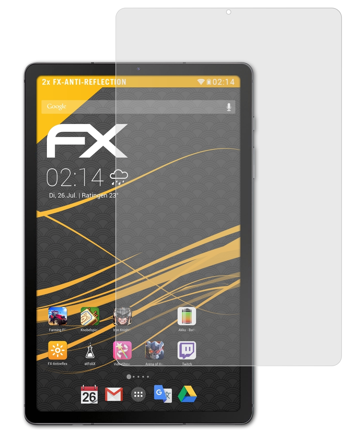 ATFOLIX 2x FX-Antireflex Displayschutz(für (2022)) Tab Lite S6 Samsung Galaxy