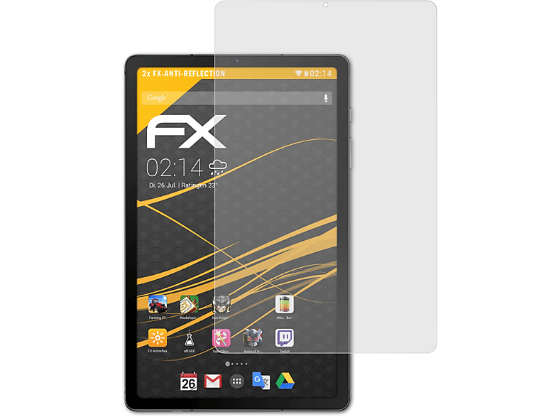 ATFOLIX 2x FX-Antireflex Displayschutz(für (2022)) Tab Lite S6 Samsung Galaxy