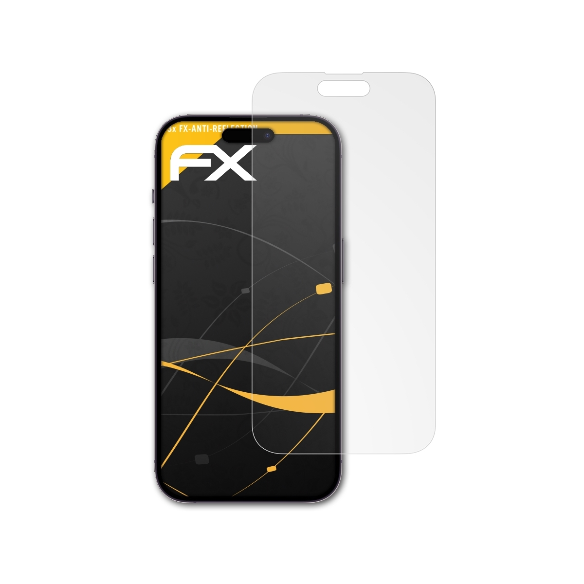 ATFOLIX 3x Max) Pro 14 Apple iPhone FX-Antireflex Displayschutz(für