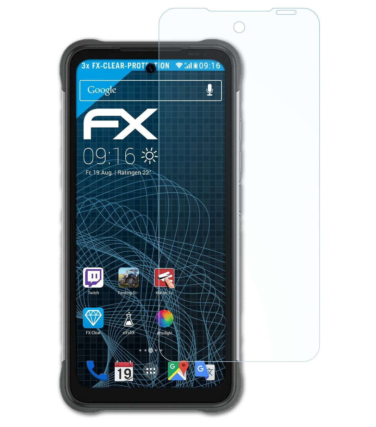 ATFOLIX 3x FX-Clear Displayschutz(für UMiDigi Bison GT2)