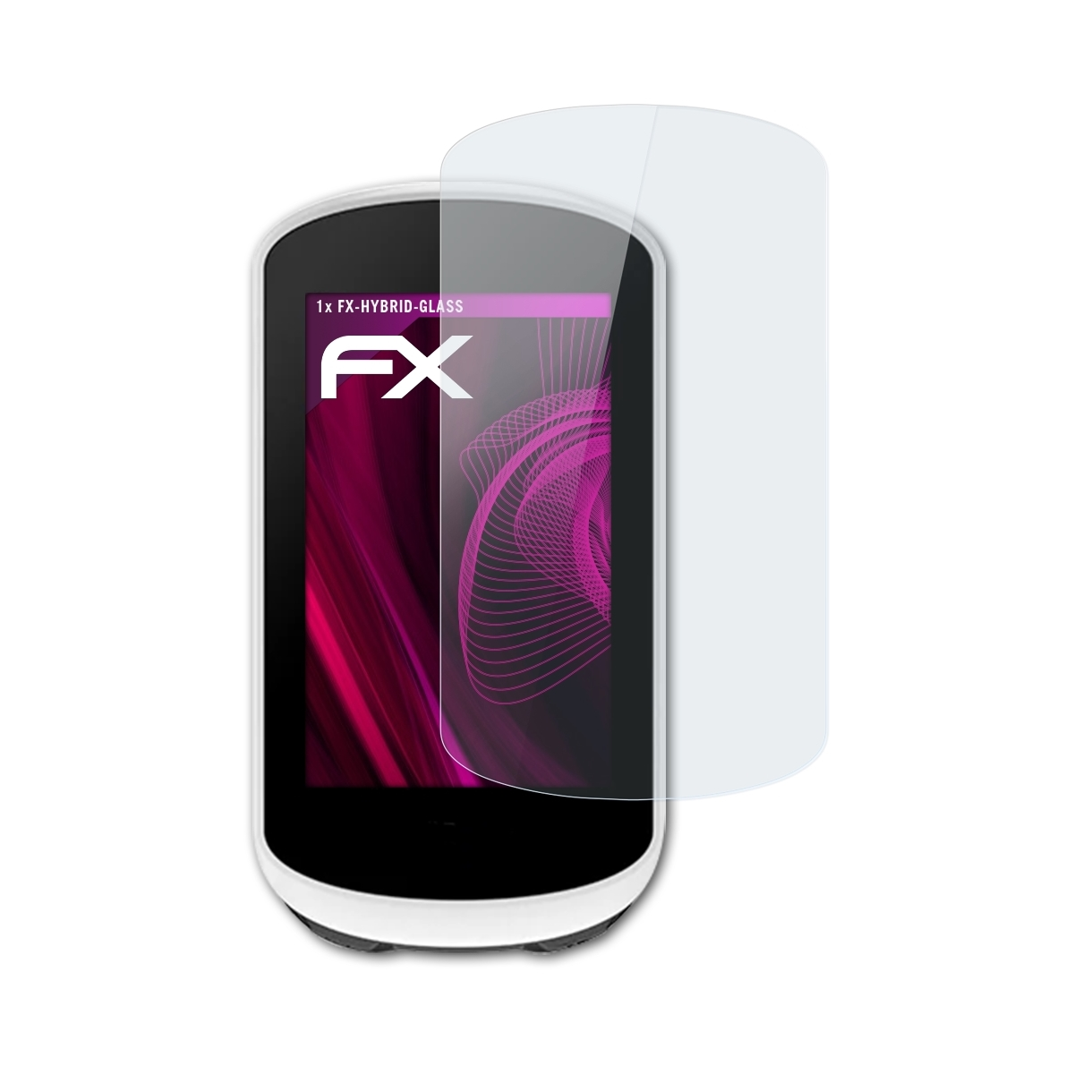 ATFOLIX FX-Hybrid-Glass Schutzglas(für Garmin Edge 2) Explore