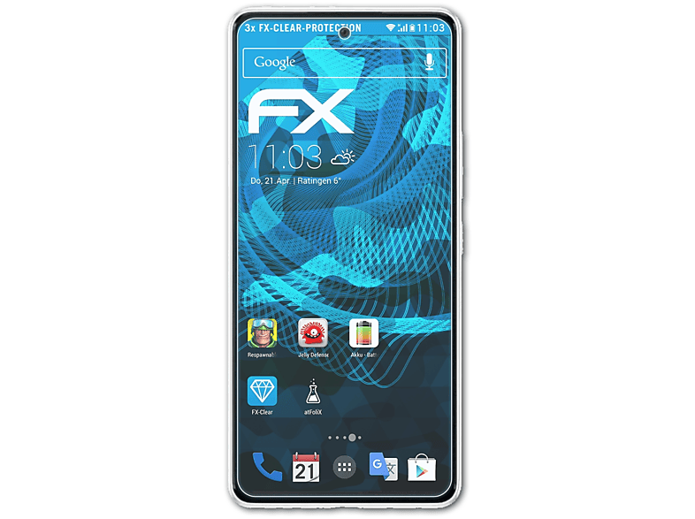 ATFOLIX 3x FX-Clear Displayschutz(für Samsung Galaxy A53 5G)
