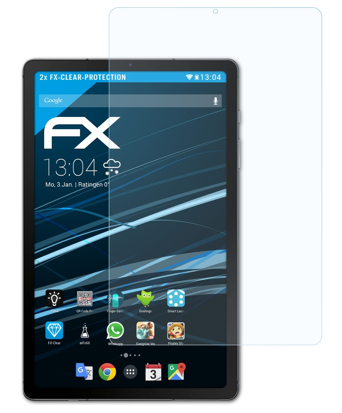 ATFOLIX 2x FX-Clear Displayschutz(für Lite Samsung Galaxy Tab S6 (2022))
