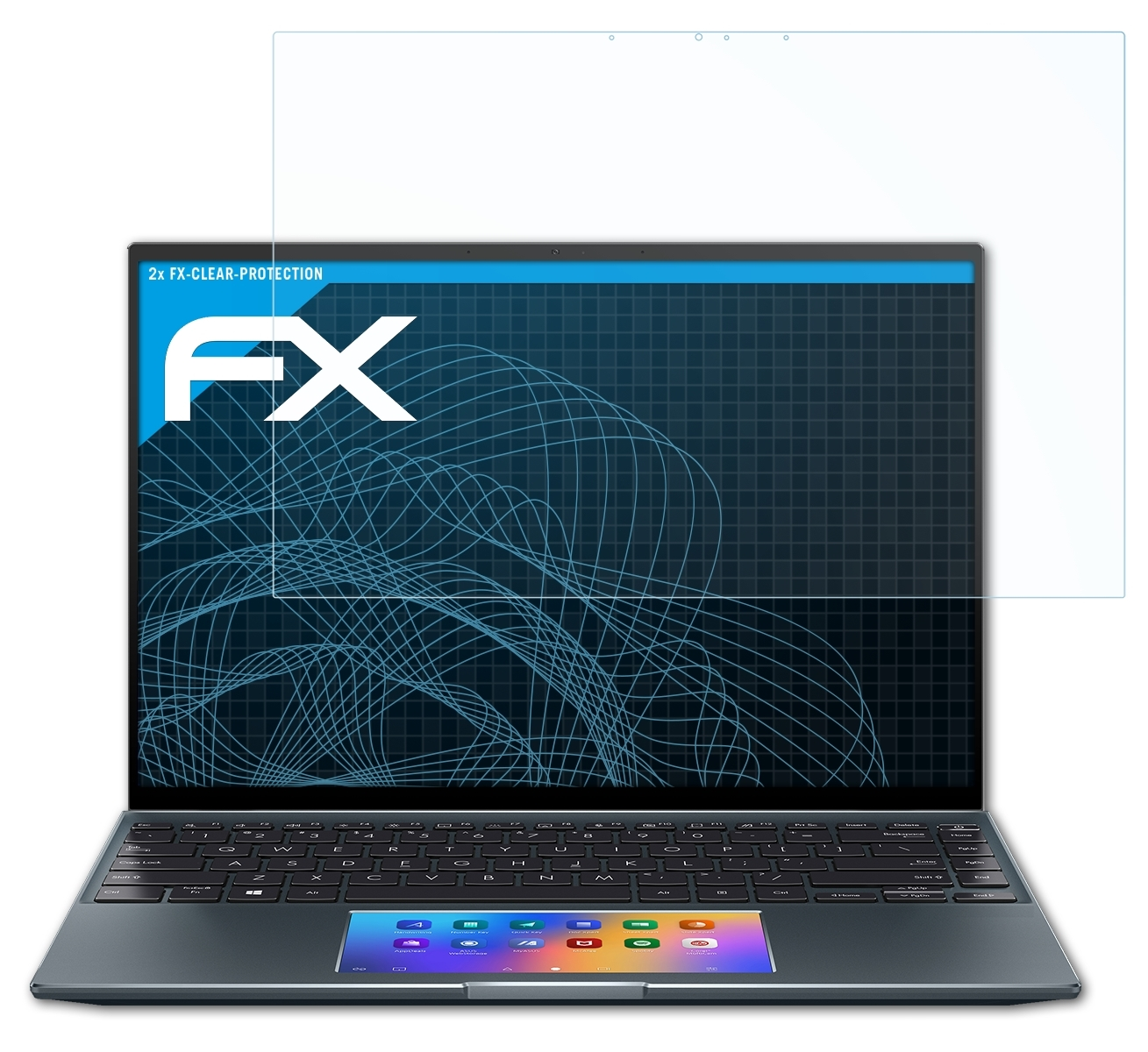 2x 14X FX-Clear Zenbook ATFOLIX Asus OLED) Displayschutz(für