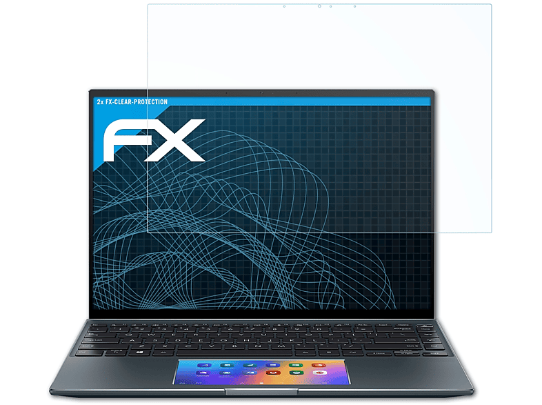 2x 14X FX-Clear Zenbook ATFOLIX Asus OLED) Displayschutz(für