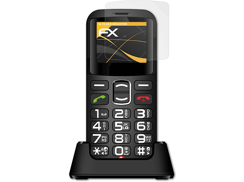 ATFOLIX 3x FX-Antireflex Displayschutz(für Sencor Element P012S)