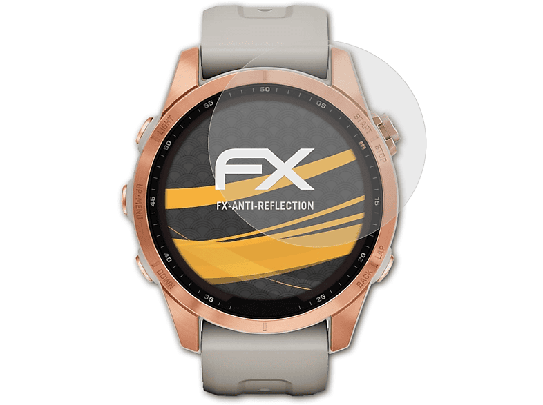 ATFOLIX 3x FX-Antireflex Displayschutz(für Garmin Fenix 7S (42mm)) | Smartwatch Schutzfolien & Gläser