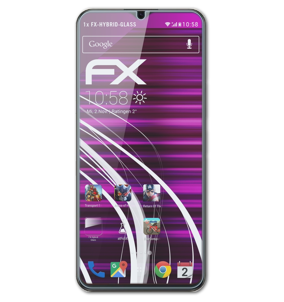 ATFOLIX FX-Hybrid-Glass Z5x) iQOO Vivo Schutzglas(für