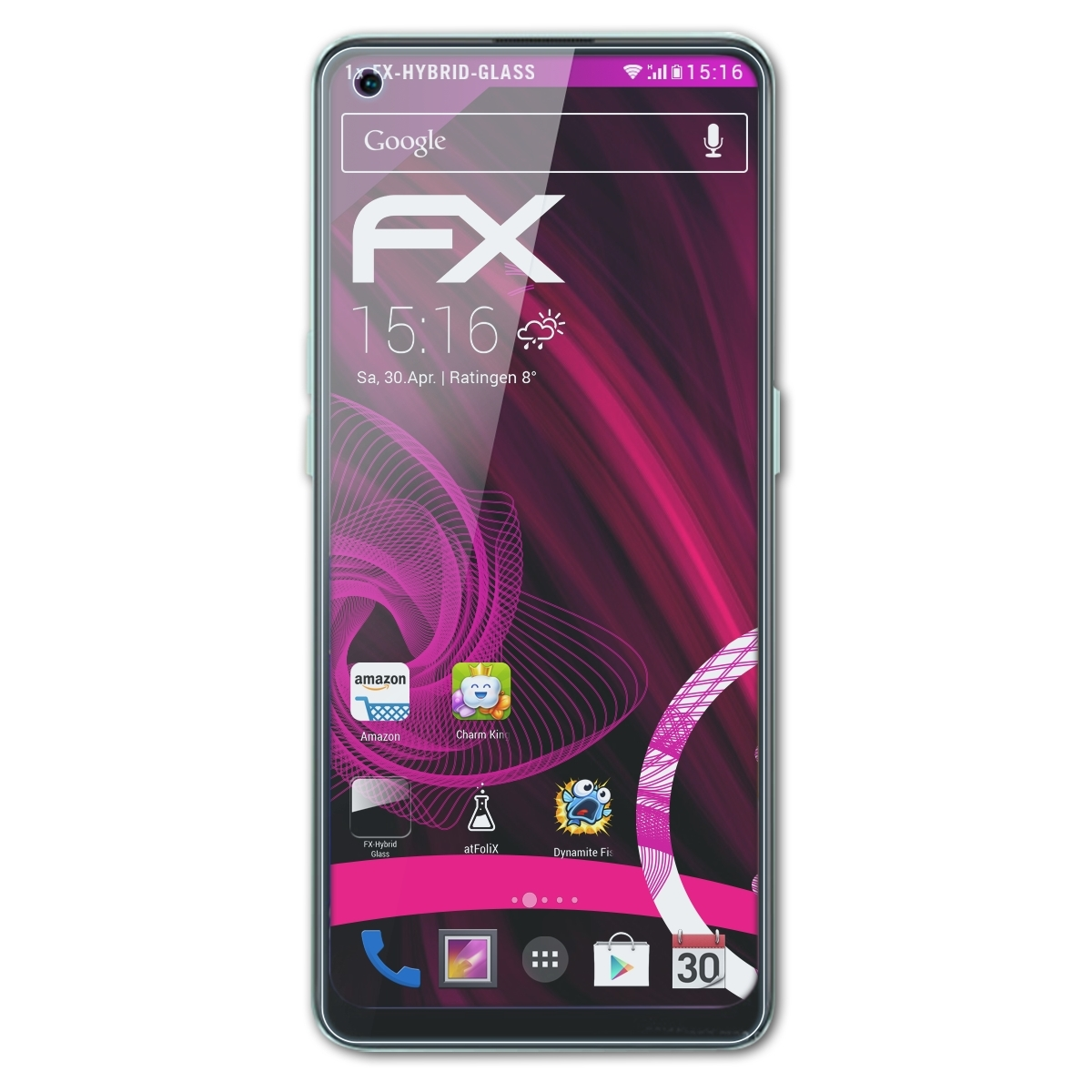 ATFOLIX FX-Hybrid-Glass Schutzglas(für Oppo A96 5G)